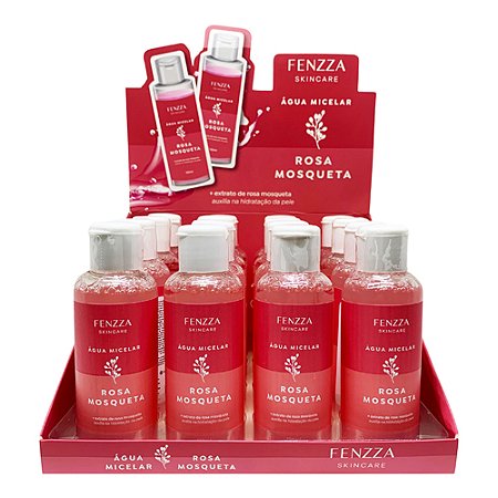 Água Micelar Rosa Mosqueta Skin Care Fenzza FZ62001 - Box c/ 16 unid