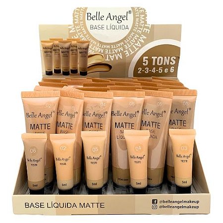 Base Líquida Matte Belle Angel B110-2 - Box c/ 24 unid