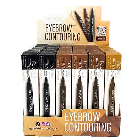 Delineador para Sobrancelha Eyebrow Contouring Febella CSL2013 - Box c/ 24 unid
