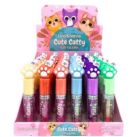Lip Gloss Cute Catty Lua & Neve LN07029 - Box c/ 36 unid