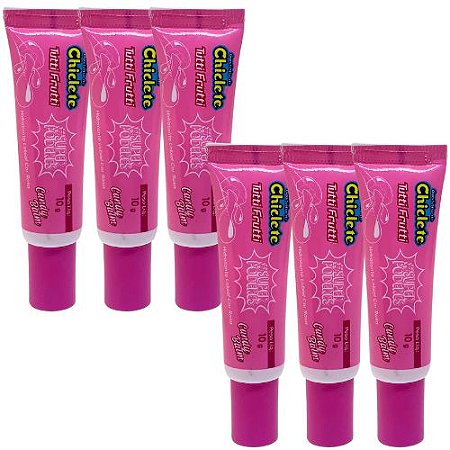 Hidratante Labial Candy Balm Gostinho de Chiclete Tutti Frutti Super Poderes HLSP010 - Kit c/ 06 unid