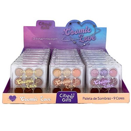 Paleta de Sombra Cosmic Love City Girls CG359 - Box c/ 24 unid