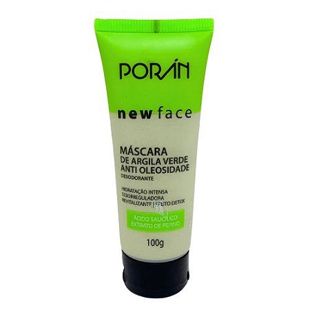 Poran - Máscara New Face Argila Verde Anti Oleosidade Porán PR281