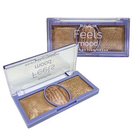 Paleta de Iluminador Feels Mood Ruby Rose HB-7530-2