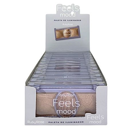 Paleta de Iluminador Feels Mood Ruby Rose HB-7530-2 - Box c/ 12 unid