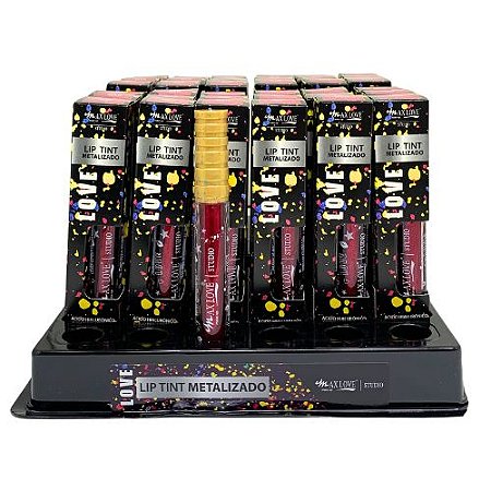 Lip Tint Metalizado Cor 531 Max Love - Box c/ 36 unid