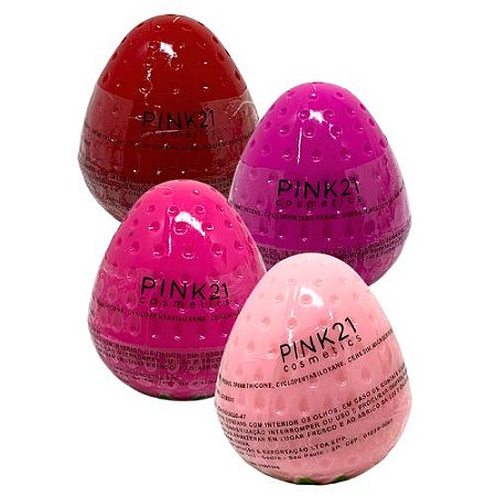 Lip Balm Stawberry Pink 21 CS5017 - Kit c/ 04 unid