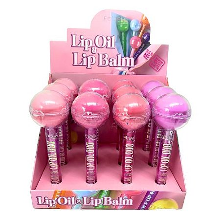 Lip Oil & Lip Balm Duo Febella BM40119 - Box c/ 12 unid