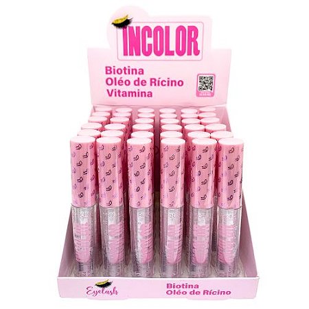 Máscara para Cílios Incolor Eyelash Febella MA30418 - Box c/ 36 unid