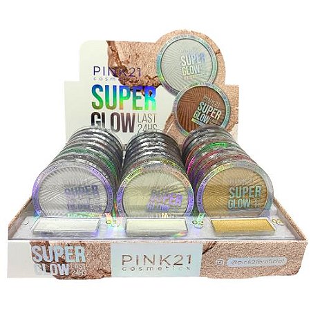 Iluminador Super Glow Last 24HS Pink 21 CS5114 - Box c/ 24 unid