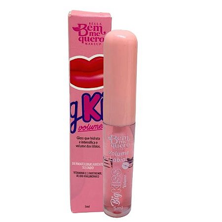 Gloss Labial Big Kiss Volume Rosa Bella Bem Me Quero