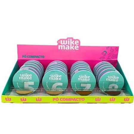 Pó Compacto Wike Make WM0009/B - Box c/ 24 unid