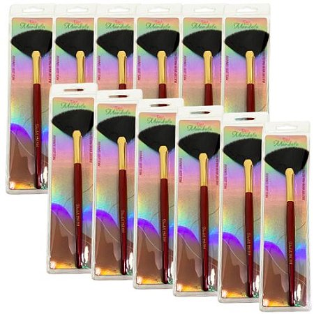 Pincel Leque Iluminador Mandala PM-544 - Pcte c/ 12 unid