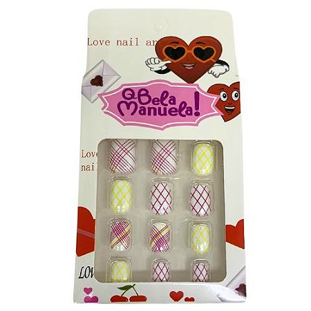 Unhas Postiças Infantil Qbela Manuela! QBM742