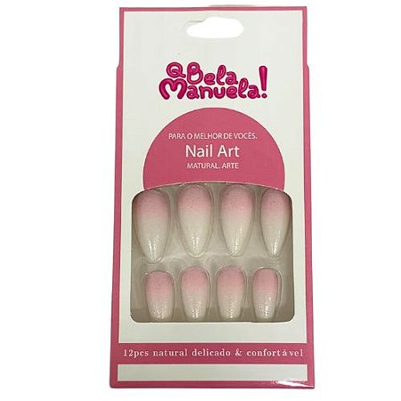 Unhas Postiças Autocolantes Qbela Manuela! QBM738