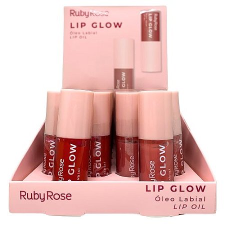 Óleo Labial Lip Glow Ruby Rose HB-L6502 - Box c/ 24 unid