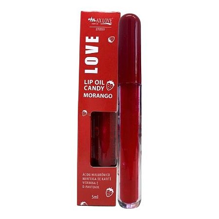 Lip Oil Candy Morango Cor 600 Max Love