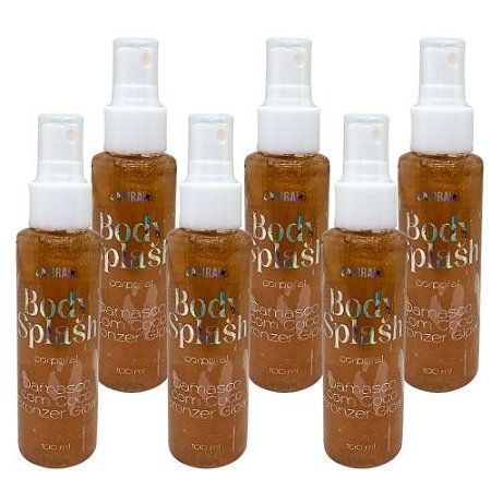 Body Splash Damasco Com Coco Bronzer Glow Safira - Kit c/ 06 unid