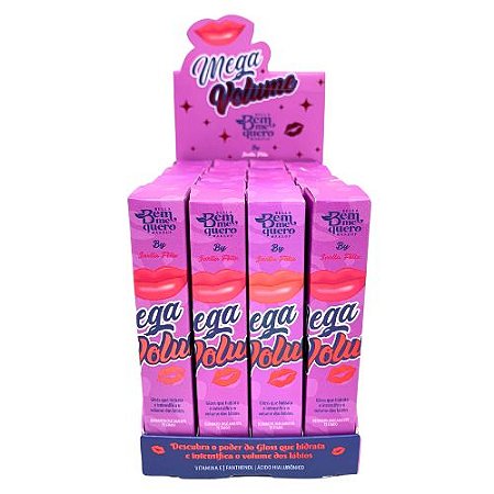 Gloss Labial Mega Volume Bella Bem Me Quero - Box c/ 24 unid