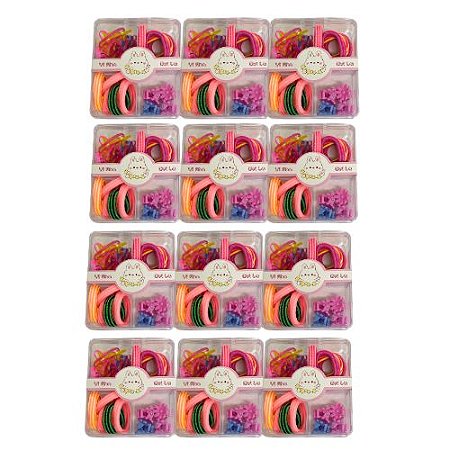 Kit Para Cabelo Infantil Yi Sha Bei La - Pcte c/ 12 unid