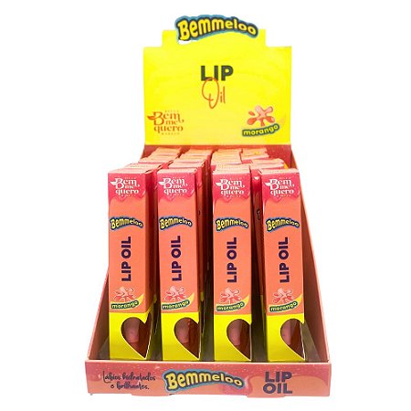 Lip Oil Bemmeloo Morango Bella Bem Me Quero - Box c/ 24 unid