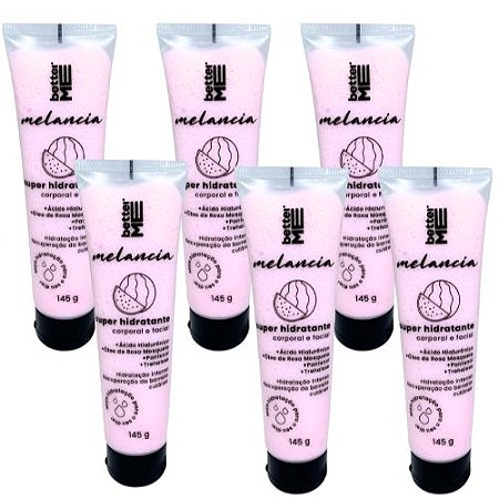 Super Hidratante Corporal e Facial Melancia Better Me - Kit c/ 06 unid