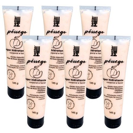 Super Hidratante Corporal e Facial Pêssego Better Me - Kit c/ 06 unid