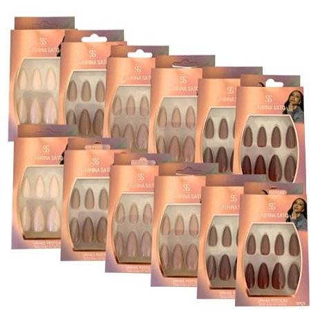 Unhas Postiças Autocolantes Sabrina Sato SP1191 - Pcte c/ 12 unid