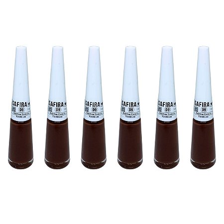Esmalte Bombom Cremoso N° 09 Safira - Kit c/ 06 unid