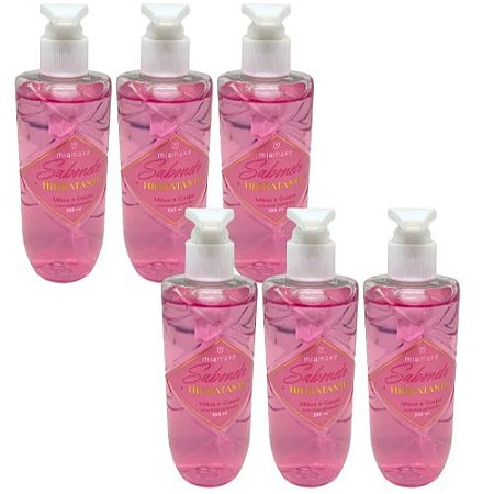 Sabonete Líquido Hidratante Mãos e Corpo Rosa Mosqueta Mia Make 469 - Kit c/ 06 unid