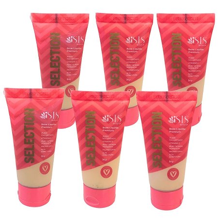 Base Líquida Premium Selection Box A Isis Makeup IS048 - Kit c/ 06 unid