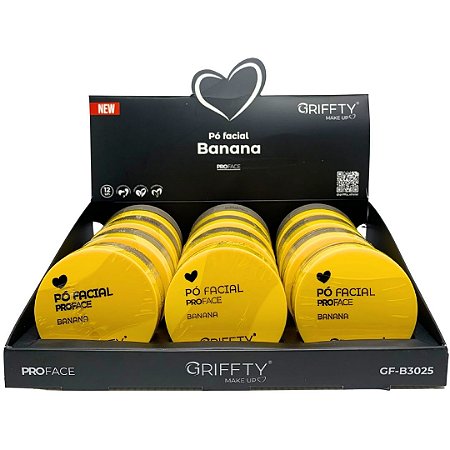 Pó Facial Banana PorFace Cor 03 Griffty Makeup GF-B3025 - Box c/ 12 unid