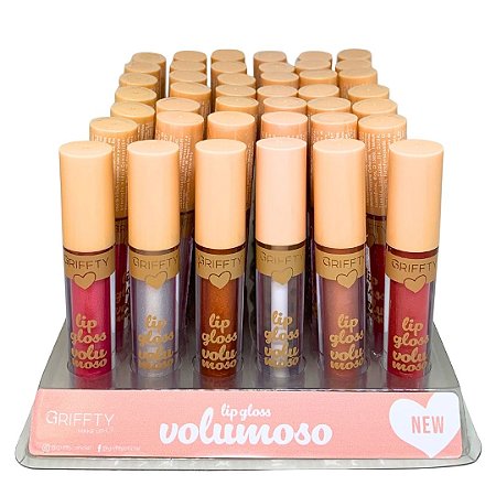 Lip Gloss Volumoso Griffty Makeup - Box c/ 42 unid