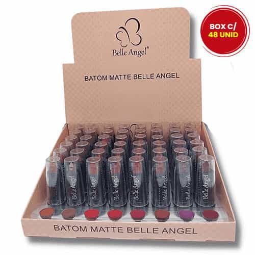 Batom Bastão Matte Fashion Belle Angel A001 – Box c/ 48 unid