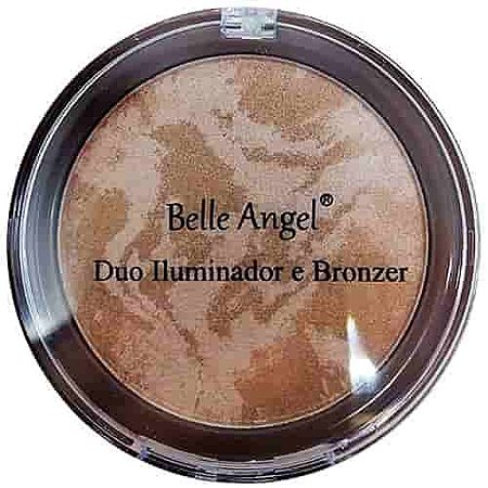 Duo Iluminador e Bronzer Belle Angel B025