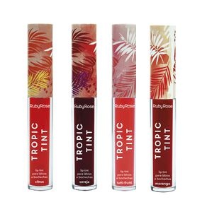 Lip Tint Tropic Lábios e Bochechas Ruby Rose HB-550A - kit c/ 04 unid