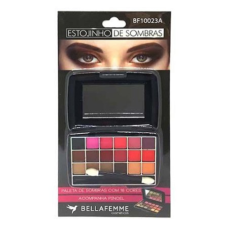 Paleta de Sombras com 18 cores Bella Femme BF10023A