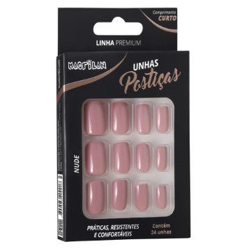 Unhas Postiças Macrilan Linha Premium Curto Nude UP205A