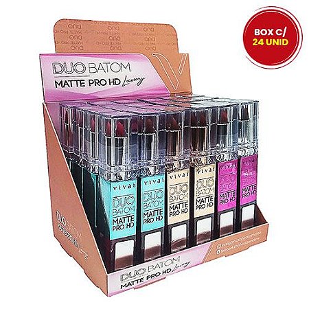 Batom Duo Matte Luxury Pro HD Vivai 3020 – Box c/ 24 unid