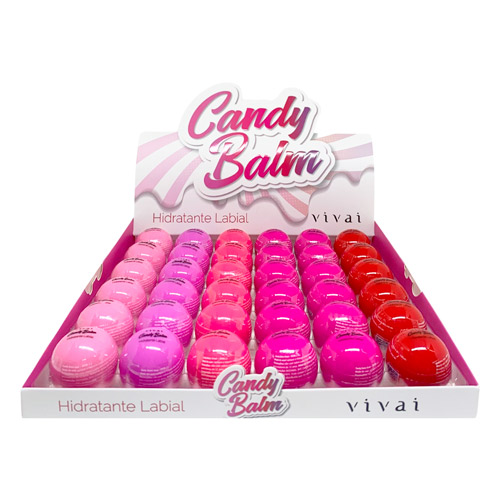 Hidratante Labial Candy Balm Vivai 3038.1.1 - Box c/ 36 unid