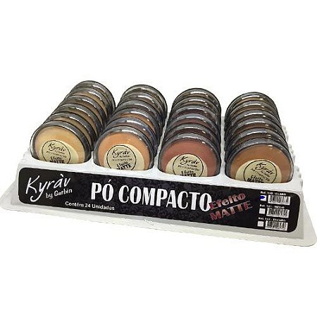 Pó Compacto Matte Cores Claras Kyrav 140 - Box c/ 24 unid