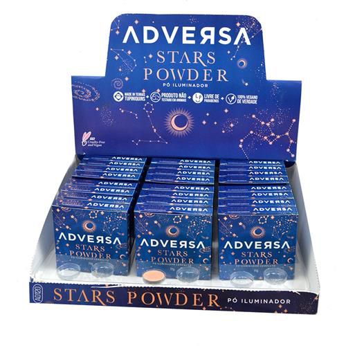 Pó Iluminador Compacto Vegano Stars Powder Adversa AD120 – Box c/ 24 unid