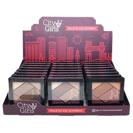 Paleta de Sombras Magic Shadow City Girls CG158 - Box c/ 24 unid