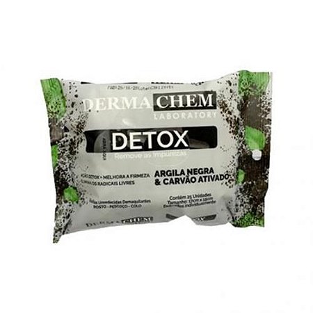 Lenço Demaquilante Detox com Argila Negra & Carvão Ativado Dermachem