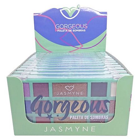 Paleta de Sombras Gorgeous Jasmyne JS01066 - Box c/ 12 unid