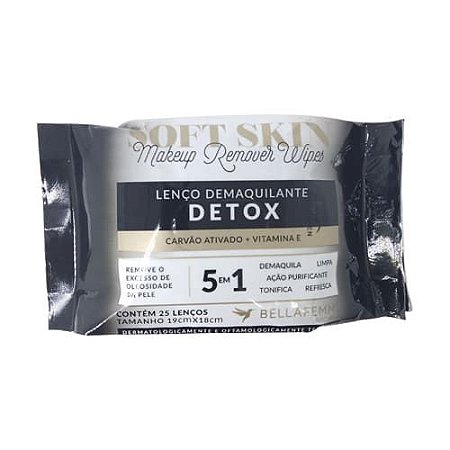 Lenço Demaquilante Detox Soft Skin Bella Femme BF10083