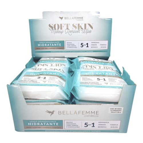Lenço Demaquilante Hidratante Soft Skin Bella Femme BF10084 – Box c/ 12 unid