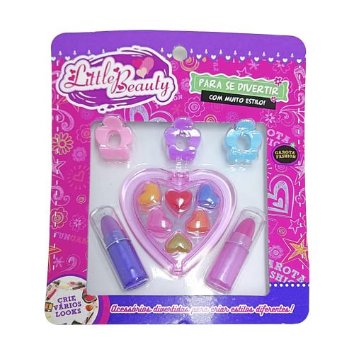 Brinquedo Infantil Kit Maquiagem para Boneca Little Beauty BAR-20011