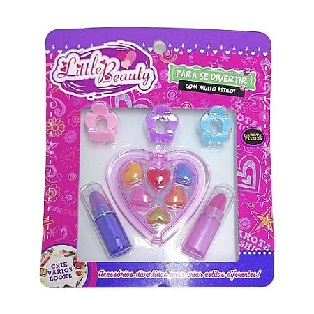 Brinquedo Infantil Kit Maquiagem para Boneca Little Beauty BAR-14222 -  Maquiagem Virtual