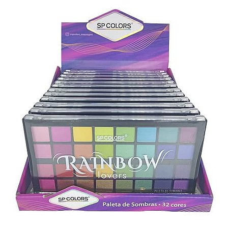 Paleta de Sombras Rainbow Lovers SP Colors SP186– Box c/ 12 unid